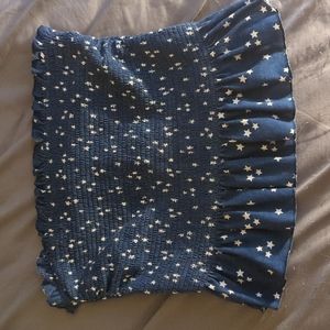 blue and white stars tube top